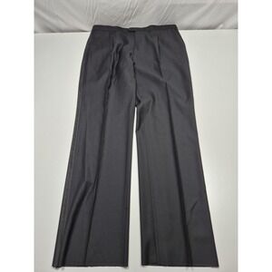 Zanieri Dress Pants Mens 42x36 Gray Wool flat front Unhemmed Italy Tuxedo
